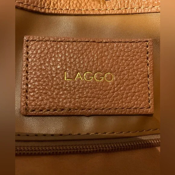 Laggo Remy British Tan Leather studded Tote